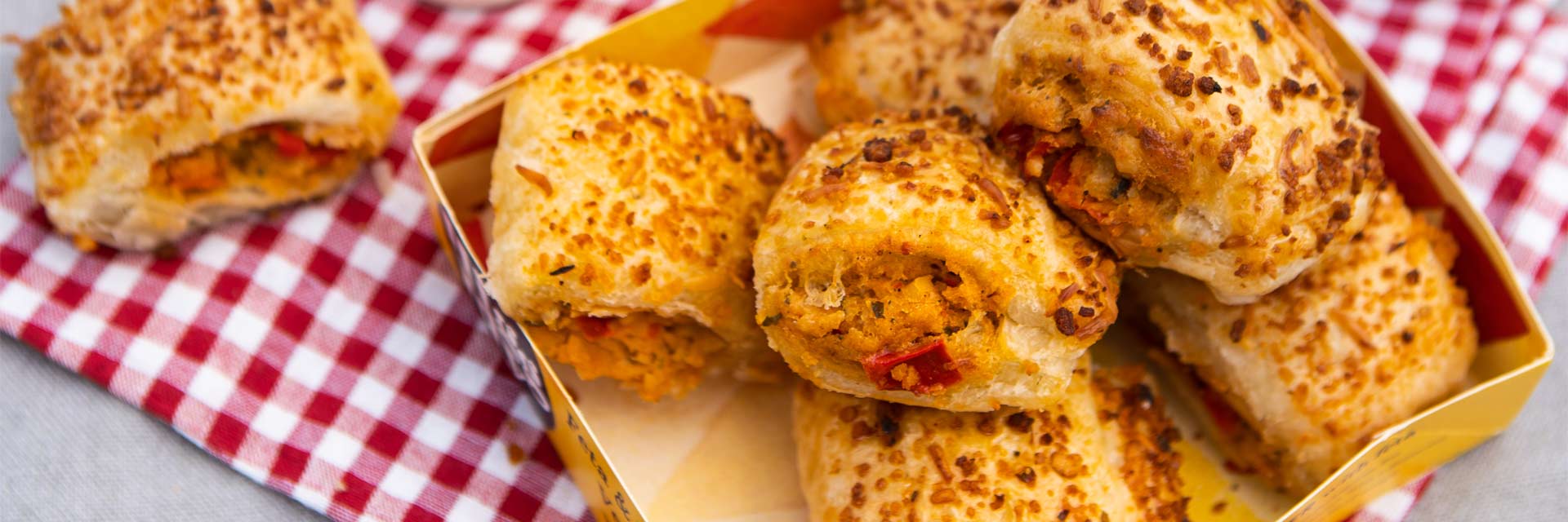 Feta & Red Pepper Rolls