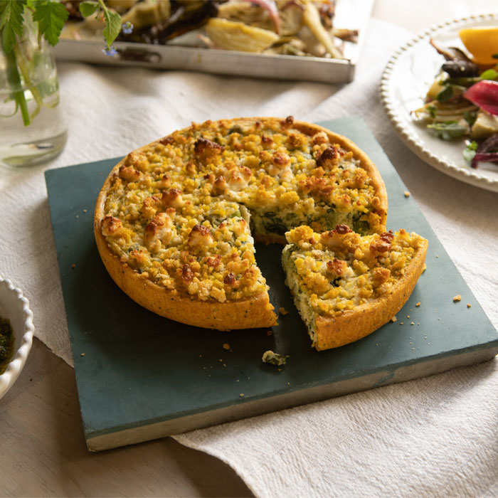 Veg-Packed Garden Greens Quiche