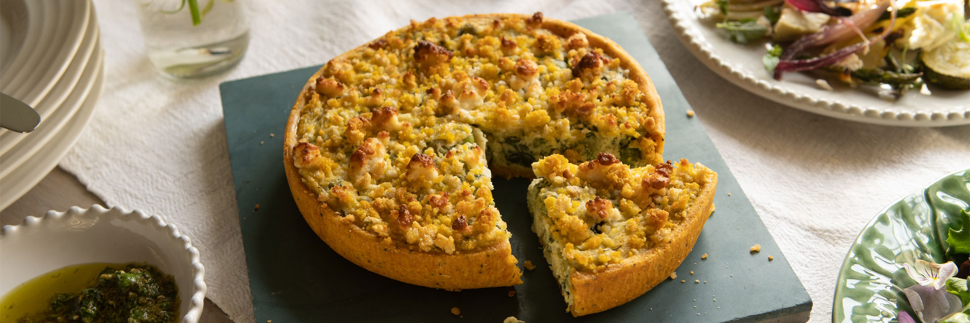 Veg-Packed Garden Greens Quiche