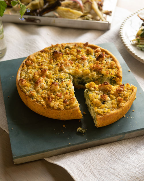 Veg-Packed Garden Greens Quiche