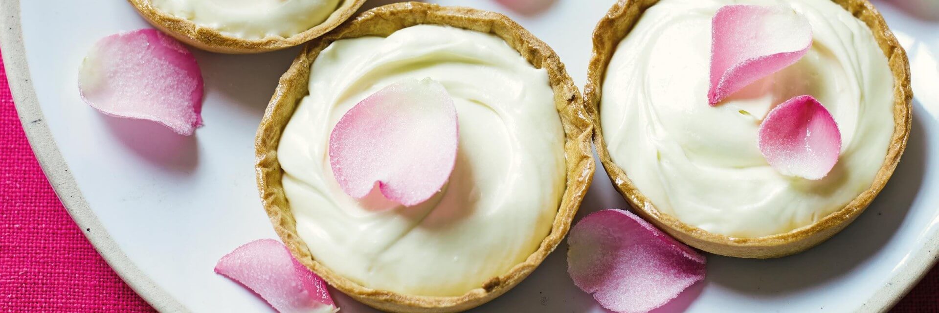 White chocolate tarts banner